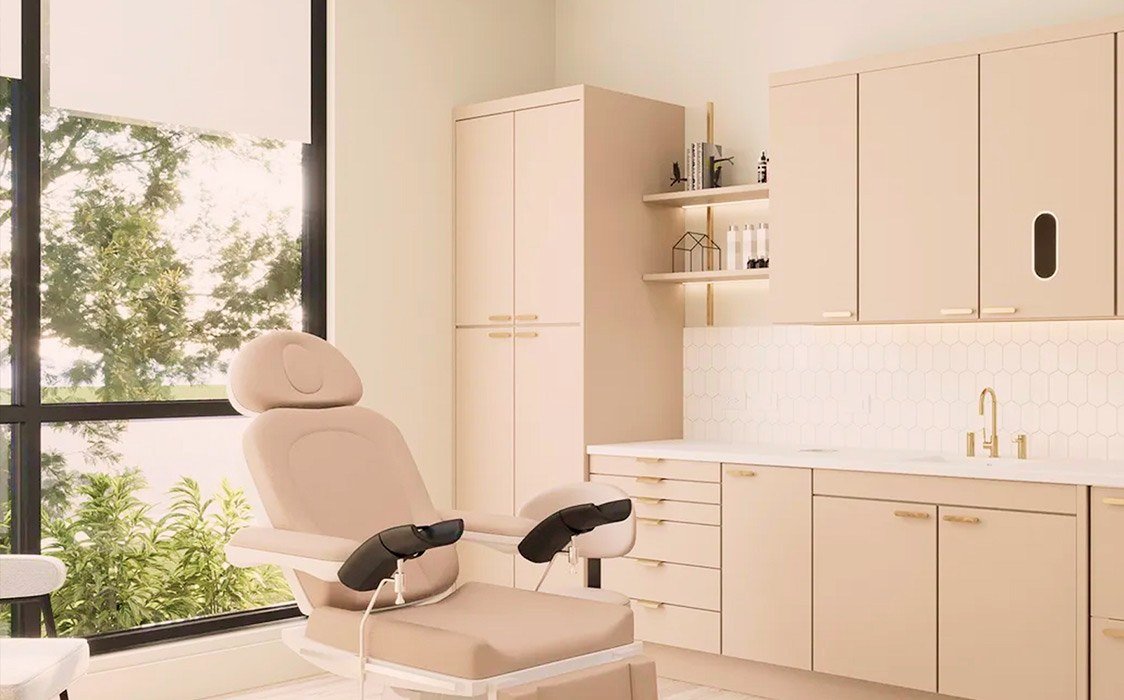 Modern exam room for primary care, wellness exams, and same-day appointments